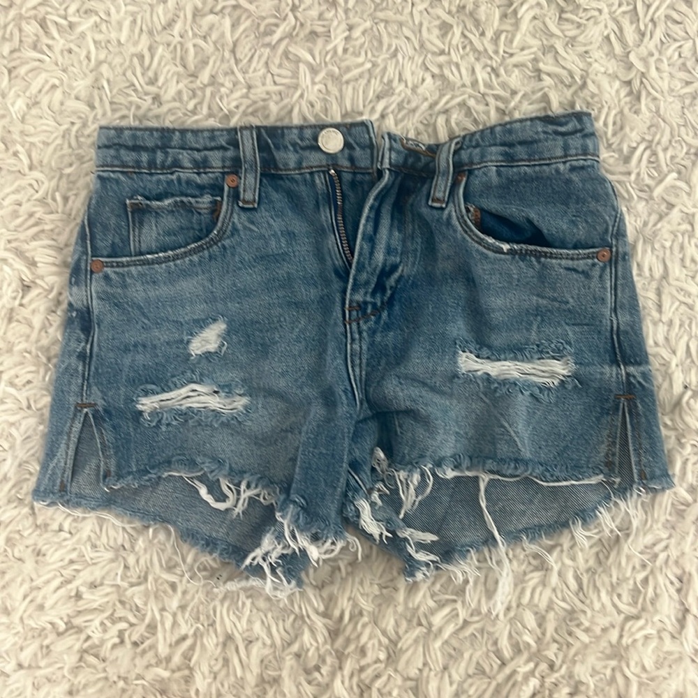 blue jean shorts